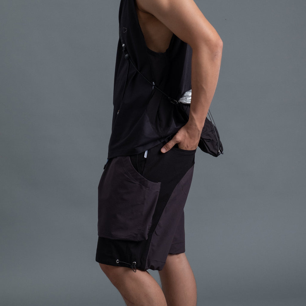 Camping Shorts 2-Tone / Nylon - Black